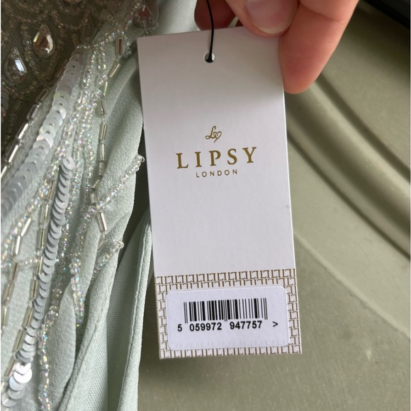 NWT Lipsy London Hand Beaded Choker Dress US 8 - Picture 6 of 8